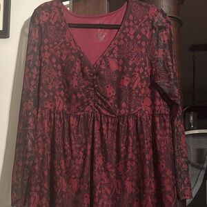 Torrid Queen of hearts Villains babydoll top